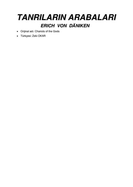 Tanrıların arabaları