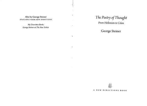 The poetry of thought