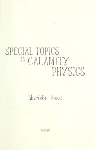 Special Topics in Calamity Physics