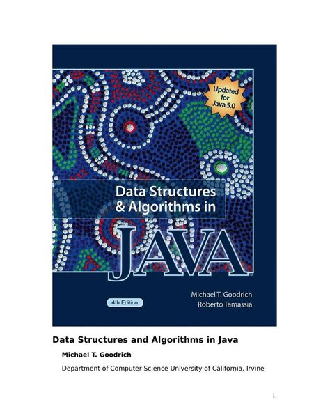 Data structures and algorithms in Java