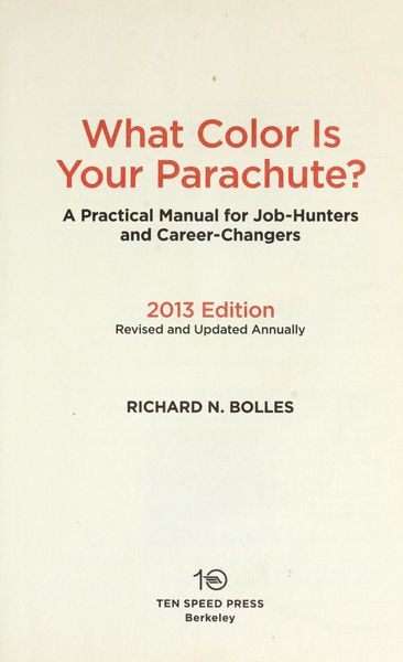 What color is your parachute?