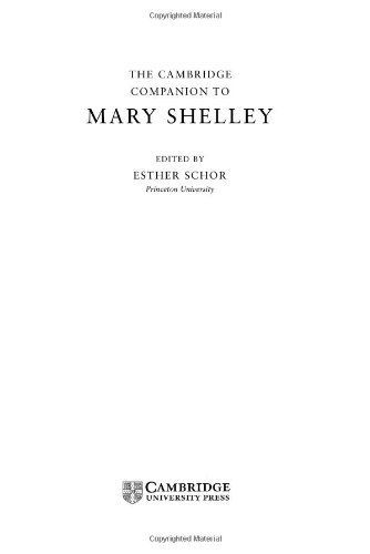The Cambridge Companion to Mary Shelley