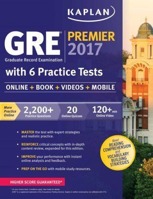 GRE Premier 2017 with 6 Practice Tests