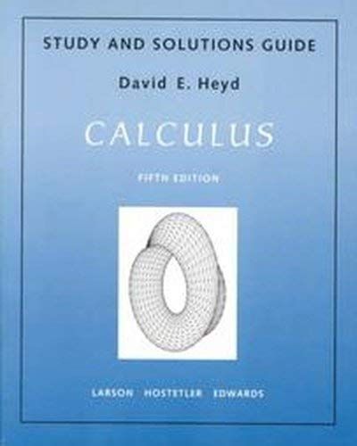 Study and Solutions Guide for Calculus