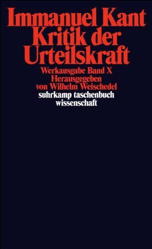 Kritik Der Urteilskraft Werkausgabe