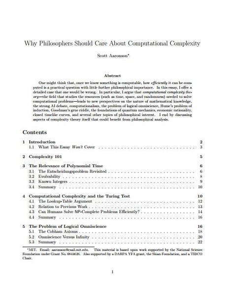 Why Philosophers Should Care About Computational Complexity
