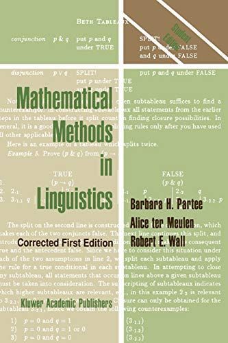 Mathematical Methods in Linguistics