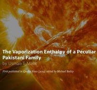 The Vaporization Enthalpy of a Peculiar Pakistani Family
