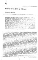 One Is Not Born a Woman