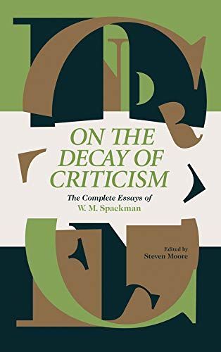 On the Decay of Criticism