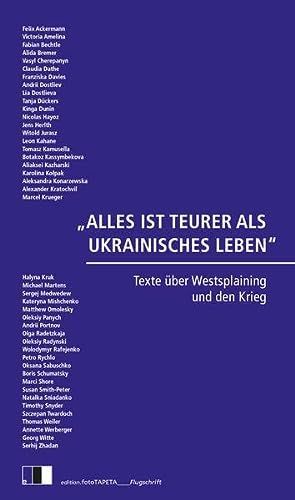 ¿ALLES IST TEURER ALS UKRAINISCHES LEBEN¿