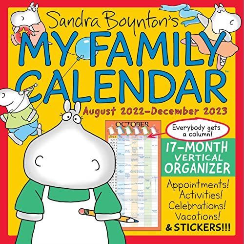 My Family Calendar 17-Month 2022-2023 Family Wall Calendar