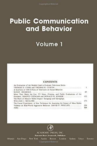 Public Communication and Behavior (Public Communication & Behavior)