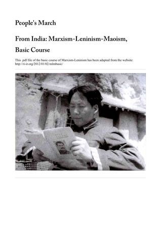 Marxism-Leninism-Maoism - Basic Course