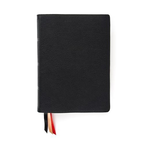 CSB Single-Column Wide-Margin Bible, Holman Handcrafted Collection, Black Premium Goatskin