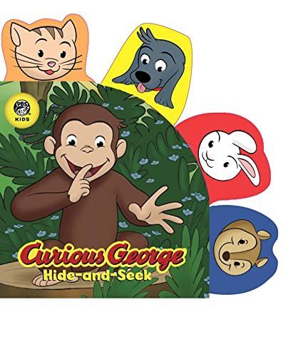 Curious George Hide-and-Seek PBS Shaped Animal Tab Novelty Board Book