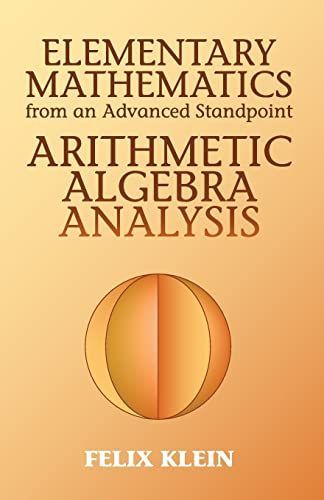 Elementary Mathematics from an Advanced Standpoint