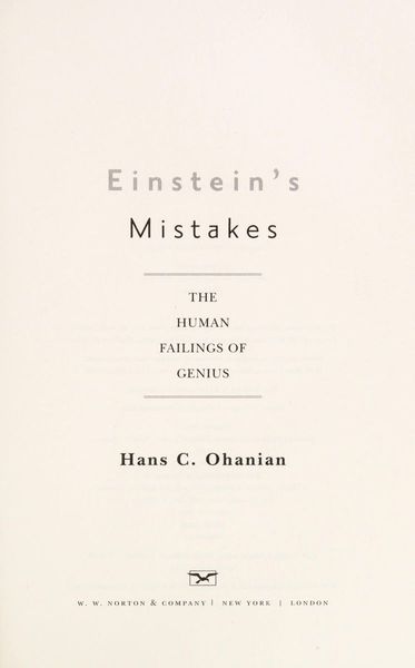 Einstein's Mistakes