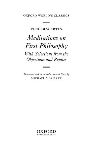 Meditations on First Philosophy