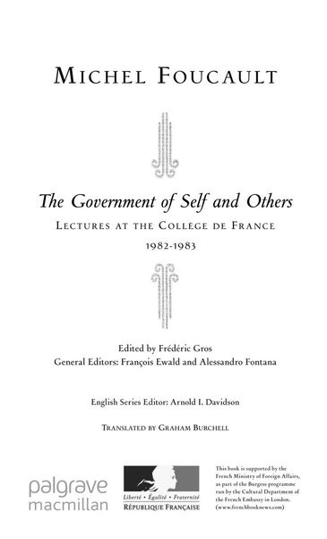 The Government of Self and Others