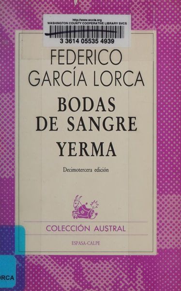 Bodas de sangre ; Yerma