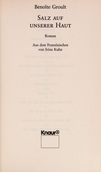 Salz auf unserer Haut