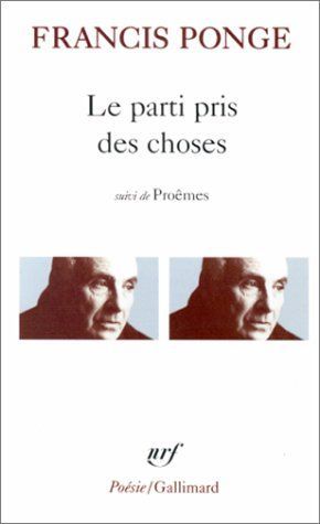 Le parti pris des choses