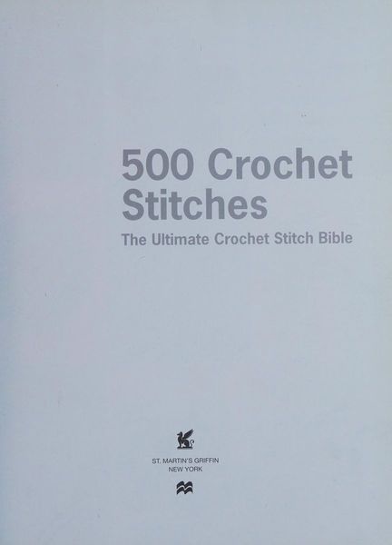 500 Crochet Stitches