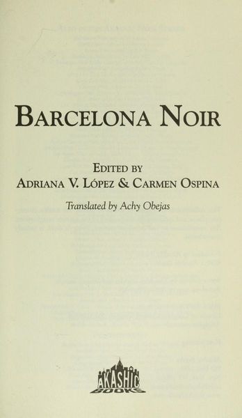 Barcelona Noir (Akashic Noir).