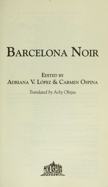 Barcelona Noir (Akashic Noir).