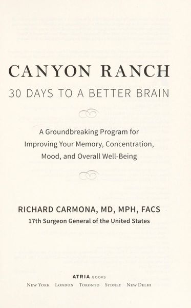 Canyon Ranch 30 Days to a Better Brain