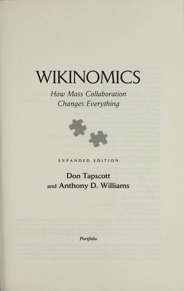 Wikinomics