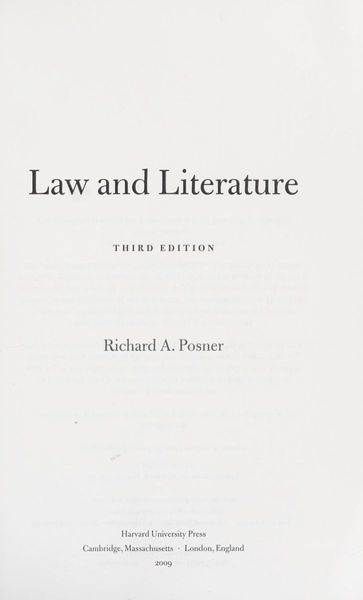 Law and literature