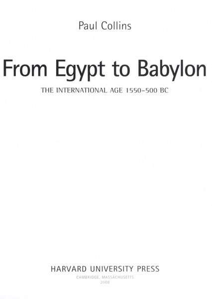 From Egypt to Babylon