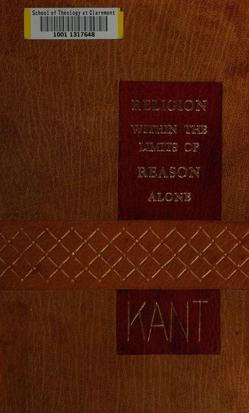 Religion Within the Limits of Reason Alone