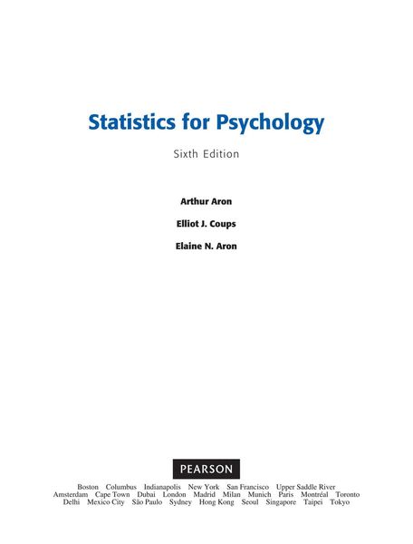 Statistics for Psychology