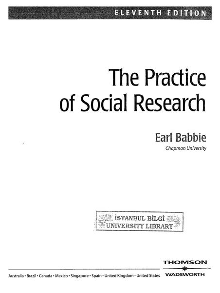 The practice of social research