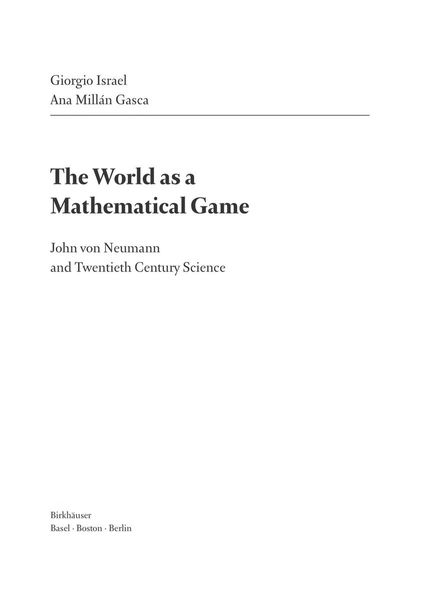 The world as a mathematical game