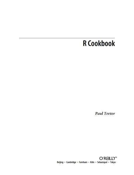 R cookbook