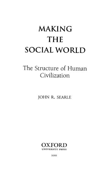 Making the social world