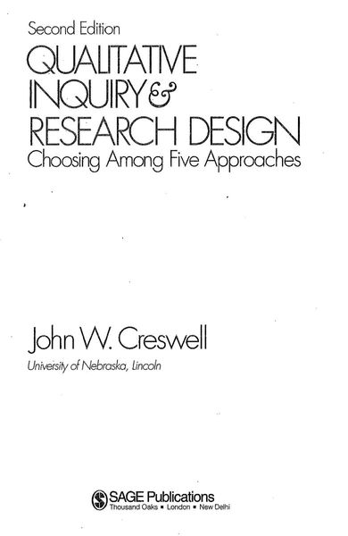 Qualitative inquiry & research design