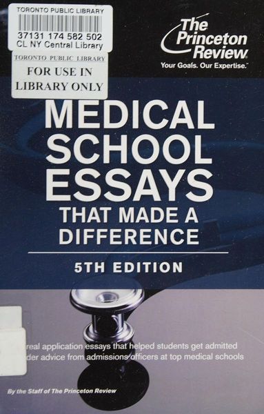 Medical school essays that made a difference