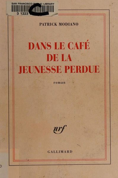 Dans le café de la jeunesse perdue