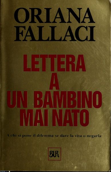 Lettera a un bambino mai nato