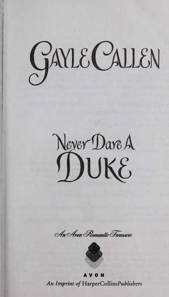 Never dare a duke