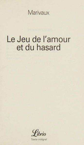 Le jeu de l'amour et du hasard