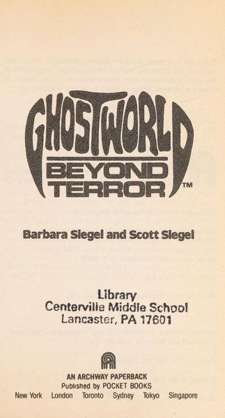 BEYOND TERROR (GHOSTWORLD 1): BEYOND TERROR (Ghostworld)