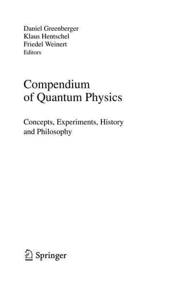 Compendium of Quantum Physics