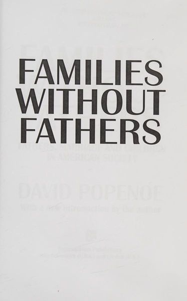 Families without fathers