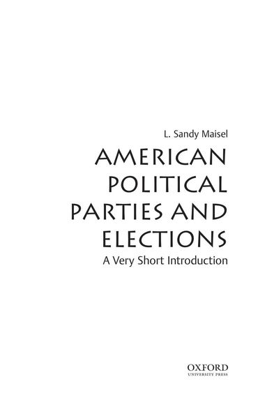 American political parties and elections